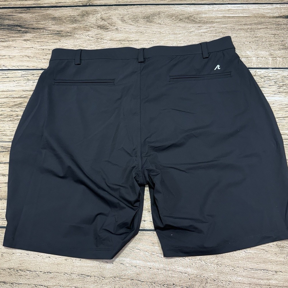 REDVANLY Shorts Mens XXL 2XL Black Hanover Pull On Golf Stretch 9"